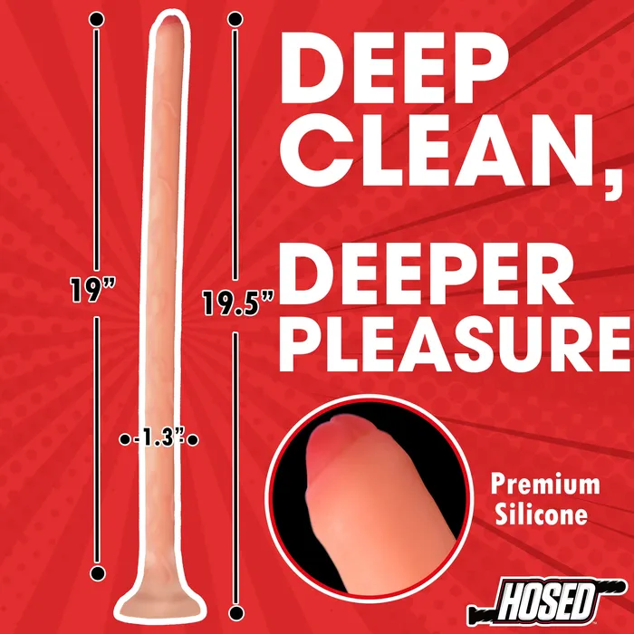 19 Slim Silicone Enema Hose XR Brands Female Sex Toys