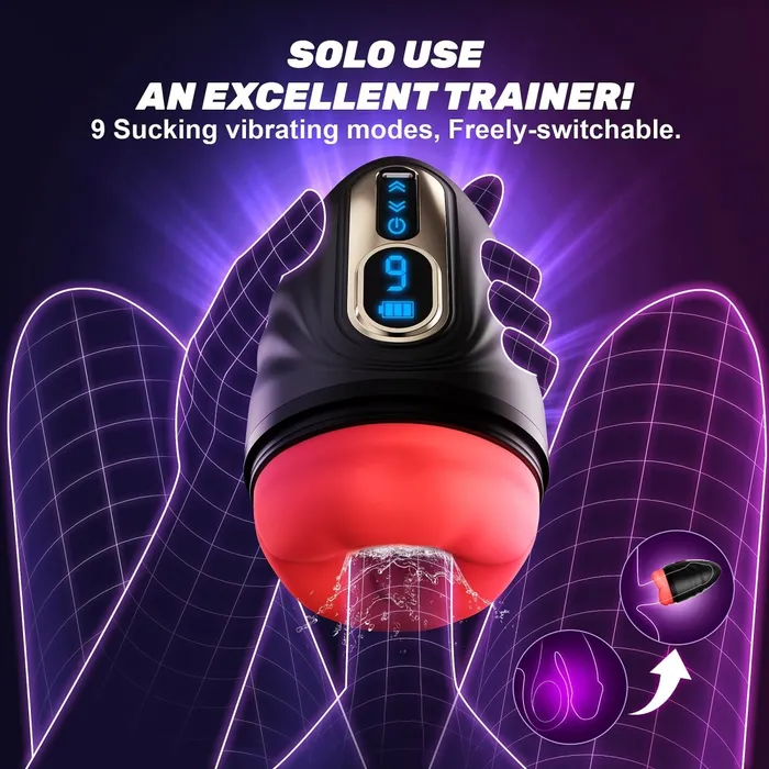 2 in 1 Mouth Vibrator and Men Penis Trainer with App Control Sohimi Female Sex Toys 2 in 1 Mouth Vibrator and Men Penis Trainer with App Control Sohimi Female Sex Toys