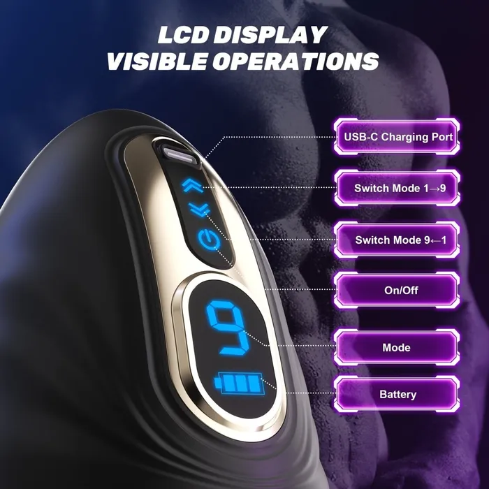 2 in 1 Mouth Vibrator and Men Penis Trainer with App Control Sohimi Female Sex Toys 2 in 1 Mouth Vibrator and Men Penis Trainer with App Control Sohimi Female Sex Toys