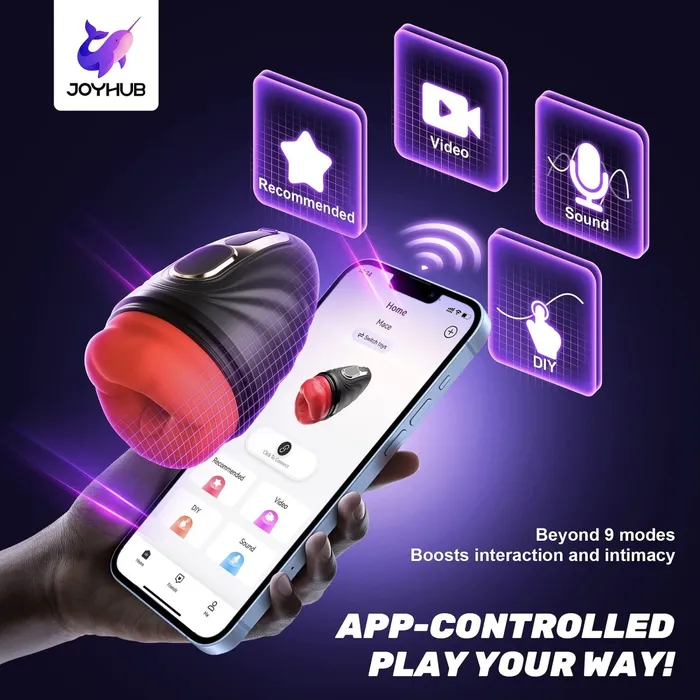 2 in 1 Mouth Vibrator and Men Penis Trainer with App Control Sohimi Female Sex Toys 2 in 1 Mouth Vibrator and Men Penis Trainer with App Control Sohimi Female Sex Toys