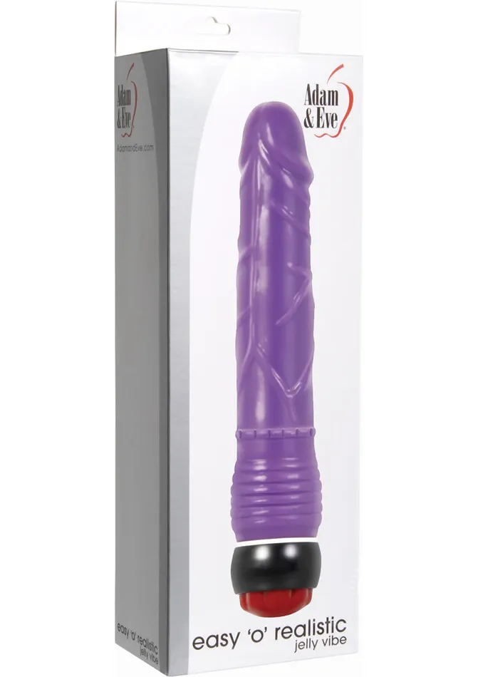 Aande Easy O Realistic Jelly Vibe Purple Adam and Eve Vibrators