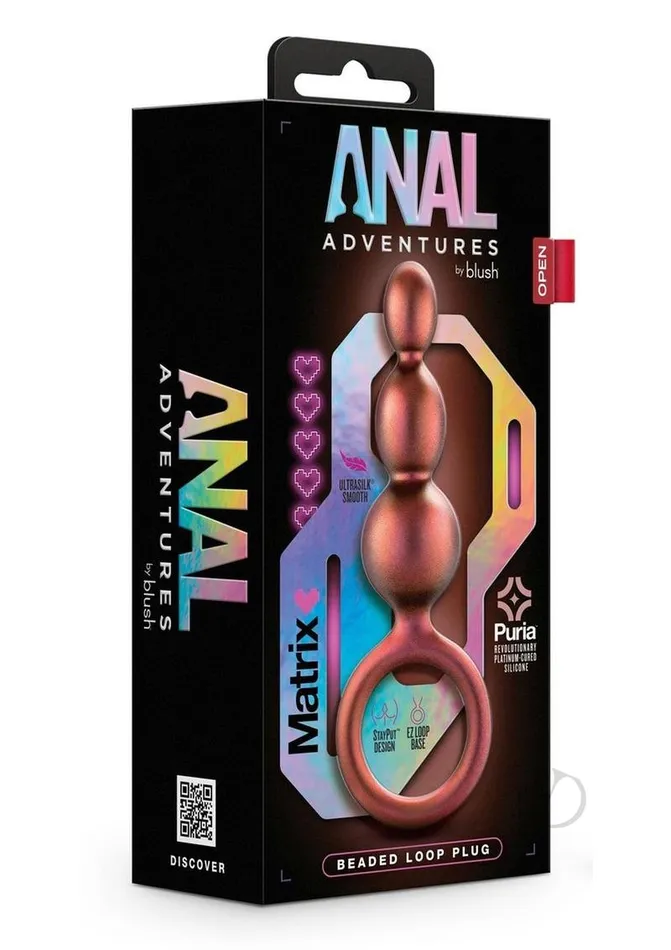 Anal Adventures Anal Anal Adv Matrix Beaded Loop Plug Copper