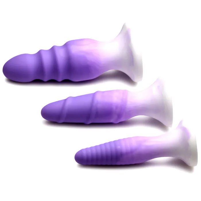 Anal Curve Toys 3 Piece Butt Plug Set Purple