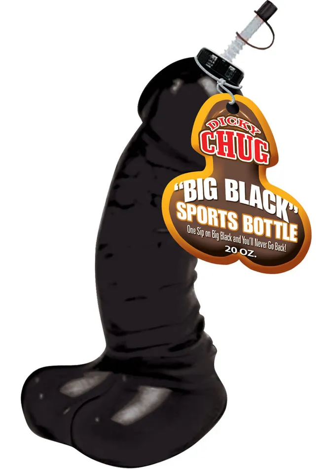 Anal Dicky Chug Sports Bottle Black Bachelorette
