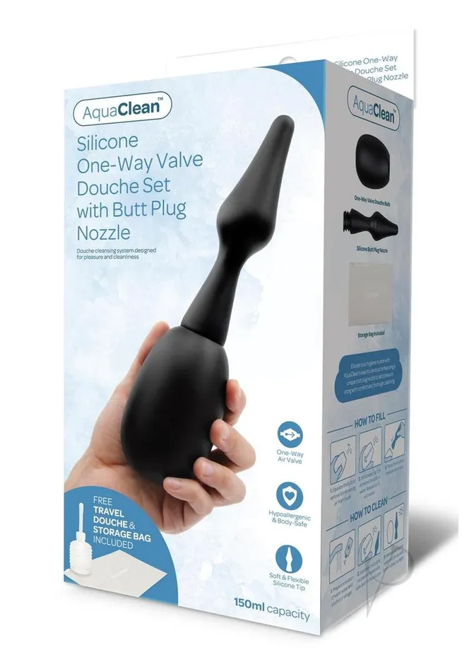 Anal Xgen Llc Ultraclean 150ml Douche Wbutt Plug Blk