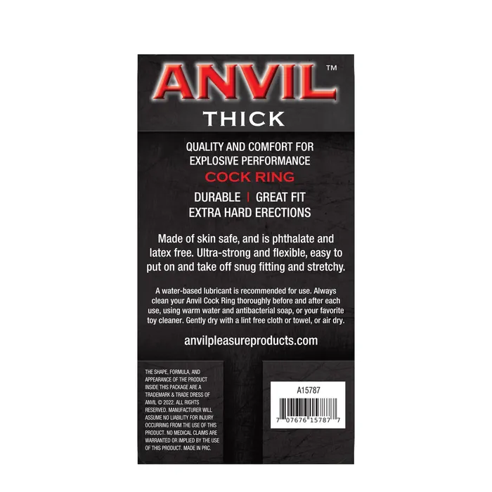 Anvil White Thick Cock Ring Castle Megastore Male Sex Toys