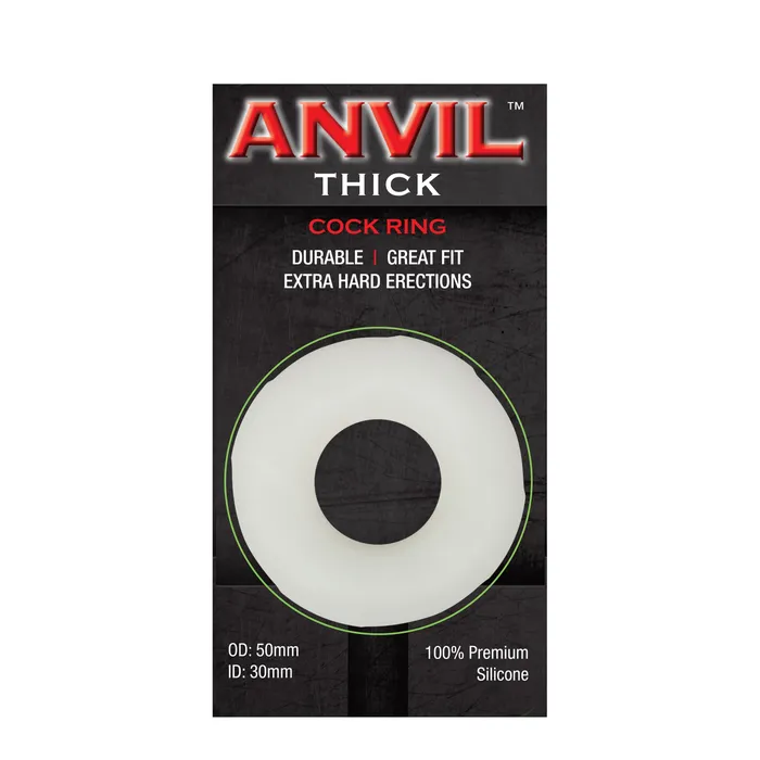 Anvil White Thick Cock Ring Castle Megastore Male Sex Toys