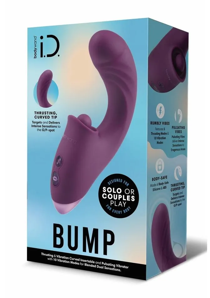 Bodywand Vibrators Bodywand Id Bump Dual Stim Wine