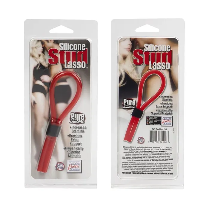 California Exotics Silicone Stud Lasso in Red Female Sex Toys