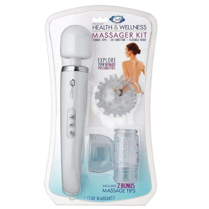 Cloud 9 Female Sex Toys Powerful 30 Function Rechargeable Vibrating Wand Kit