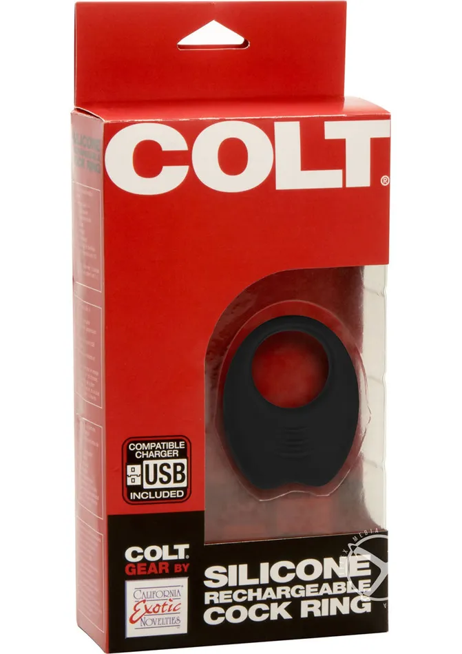 Colt Male Sex Toys Colt Silicone Recharge Cock Ring Black