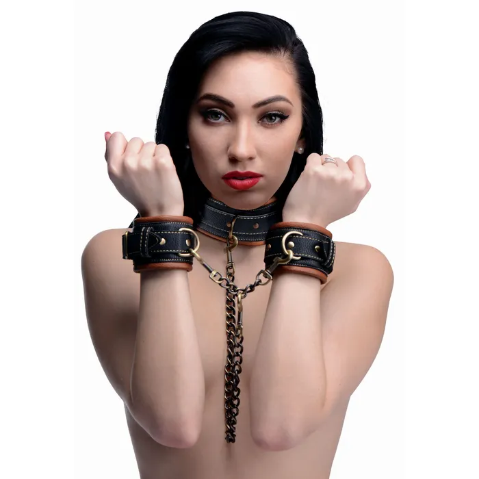 Couples XR Brands Coax Collar To Wrist Restraints