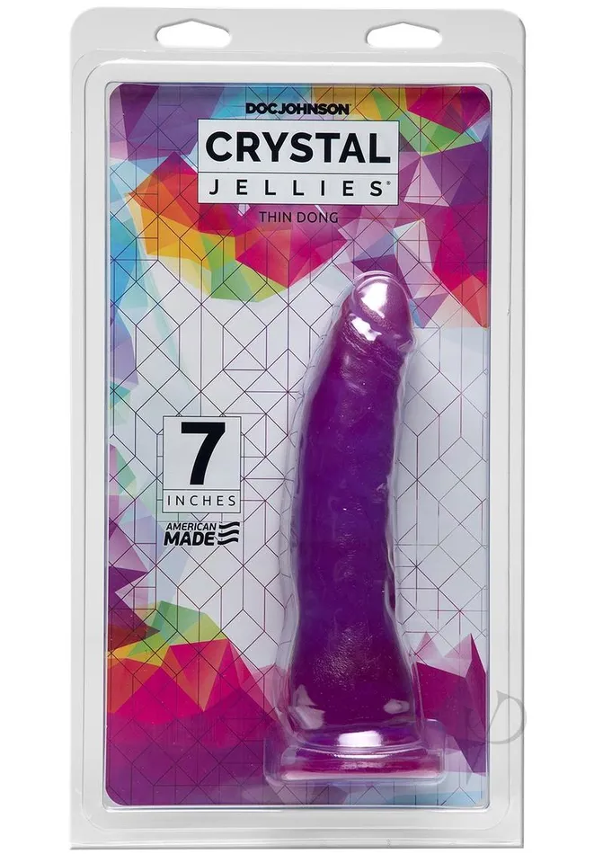 Crystal Jellies Thin Dong 7 Purple Crystal Jellies Dildos