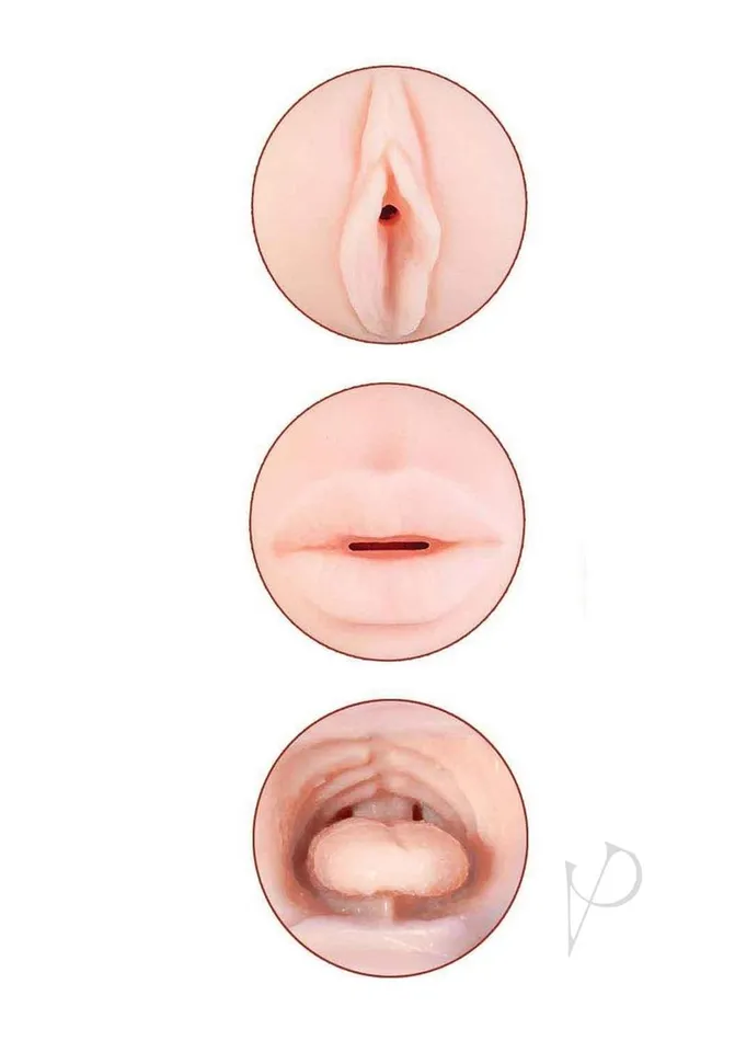 Delite Delite Two Ways Mouth Vagina Vanilla Male Sex Toys