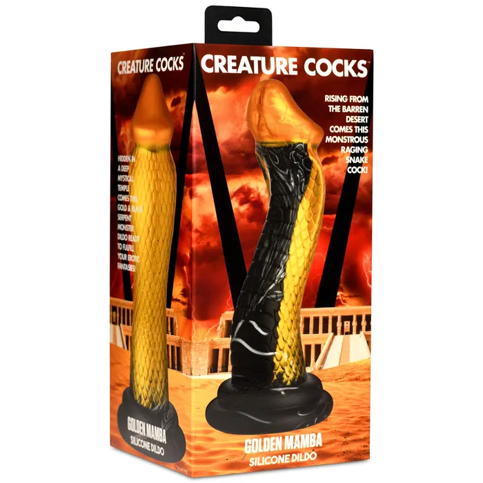 Dildos XR Brands The Golden Snake Dildo