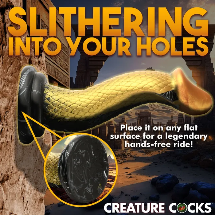 Dildos XR Brands The Golden Snake Dildo