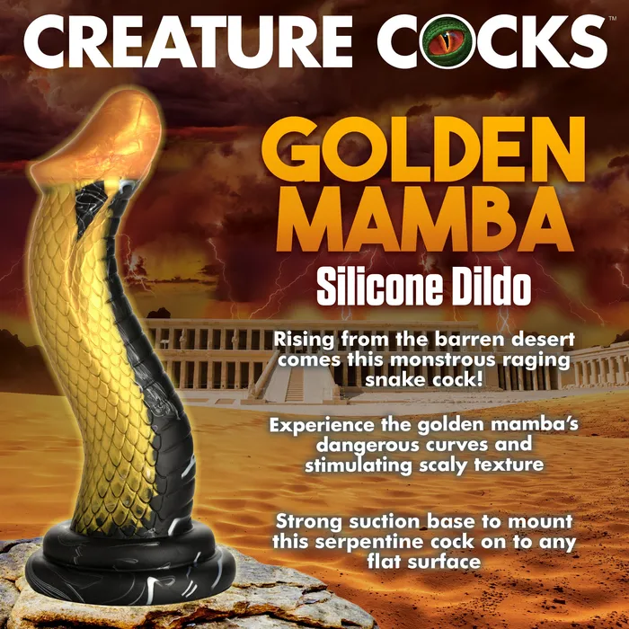 Dildos XR Brands The Golden Snake Dildo