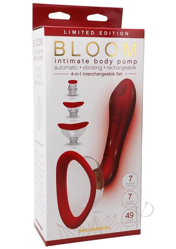 Doc Johnson Anal Bloom Intimate Body Pump Limited Ed Red