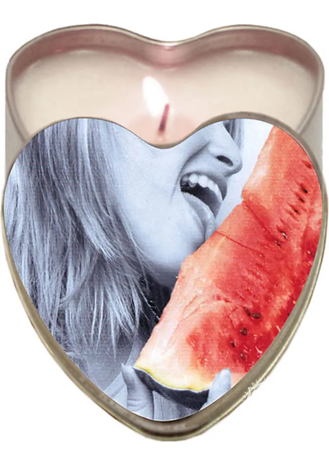 Edible Heart Candle Watermelon Hemp Seed Body Care Anal