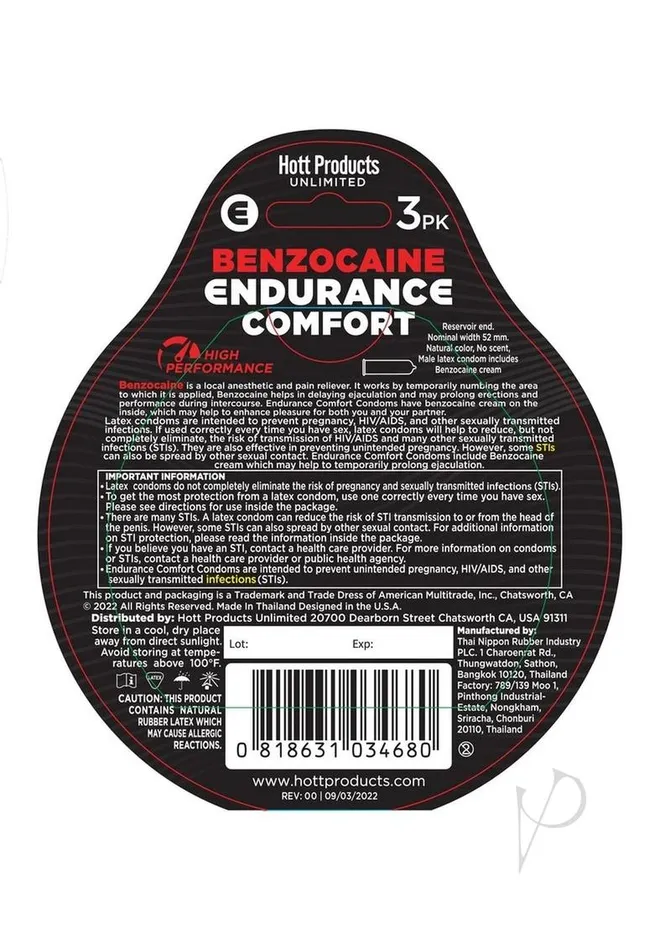 Endurance Condom Vibrators Endurance Comfort Condoms 3pk Endurance Condom Vibrators Endurance Comfort Condoms 3pk