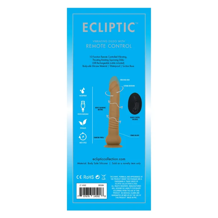 Female Sex Toys Castle Megastore Ecliptic SZ5 Remote Dildo Brown