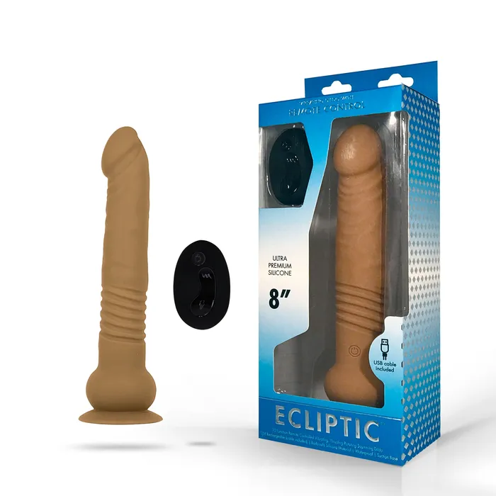 Female Sex Toys Castle Megastore Ecliptic SZ5 Remote Dildo Brown