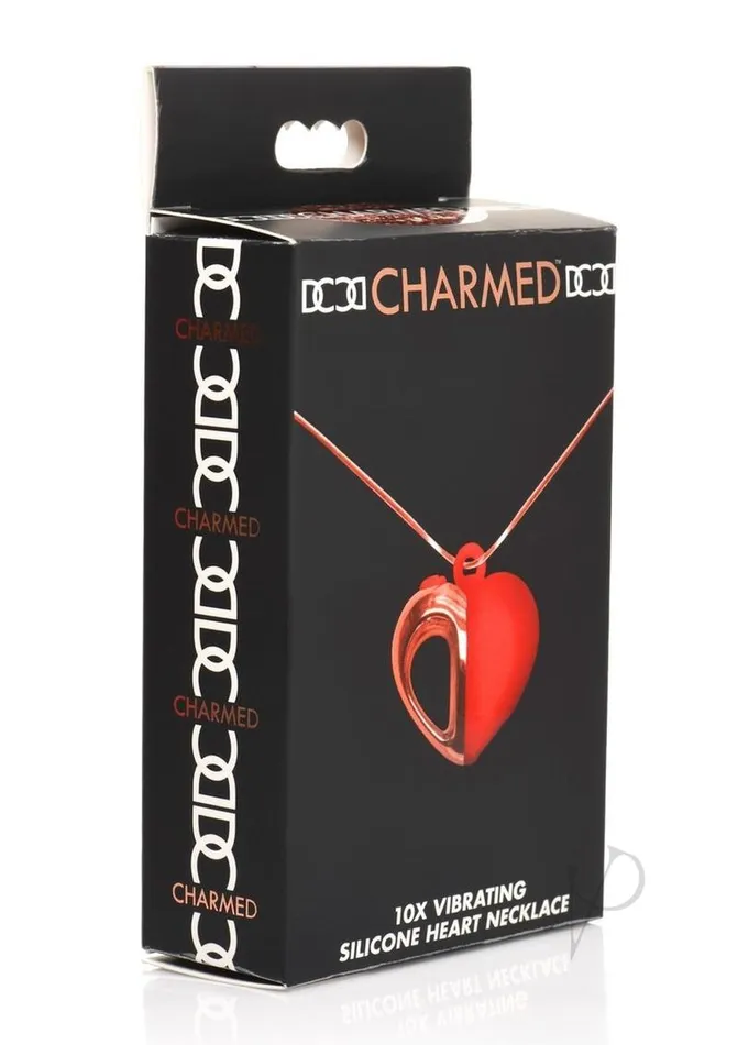 Female Sex Toys Charmed 10x Vibe Silicone Heart Necklace Charmed