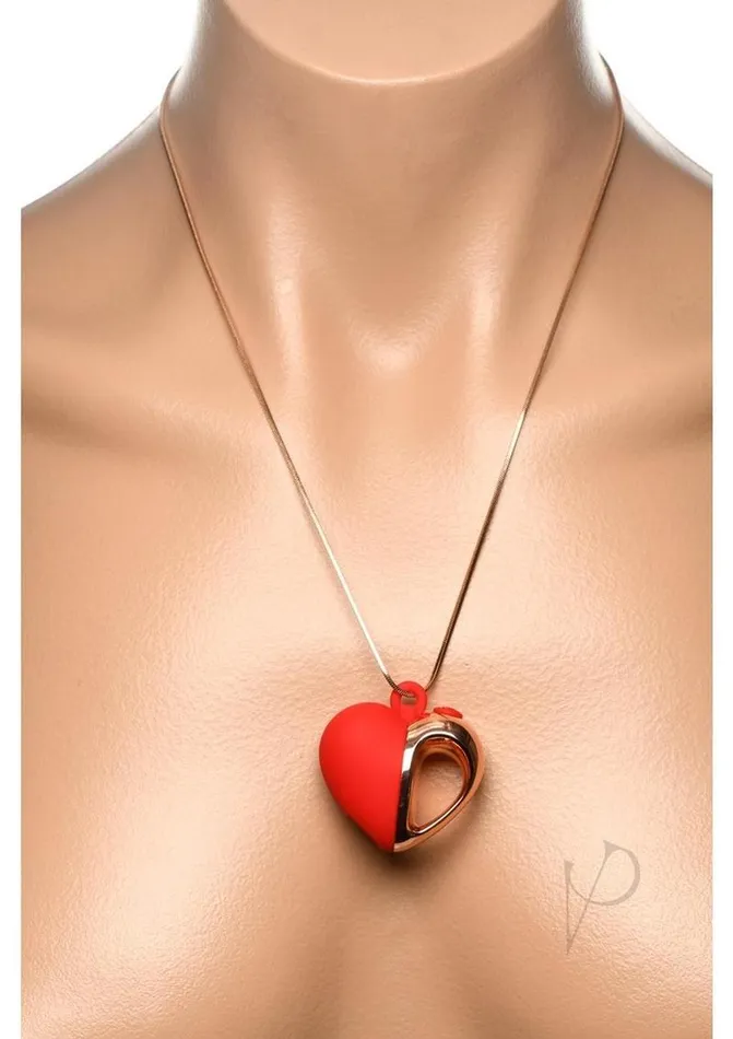 Female Sex Toys Charmed 10x Vibe Silicone Heart Necklace Charmed