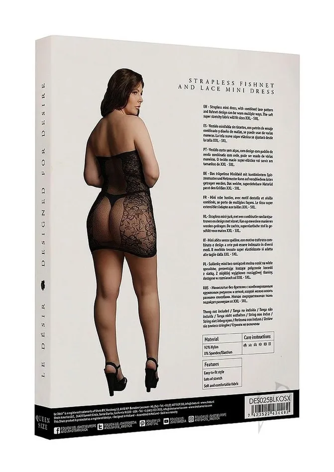 Female Sex Toys Le Desir Strapless Mini Dress Qn Blk