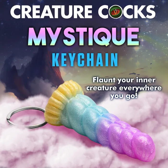Female Sex Toys XR Brands Mystique Unicorn Mini Dildo Key Chain