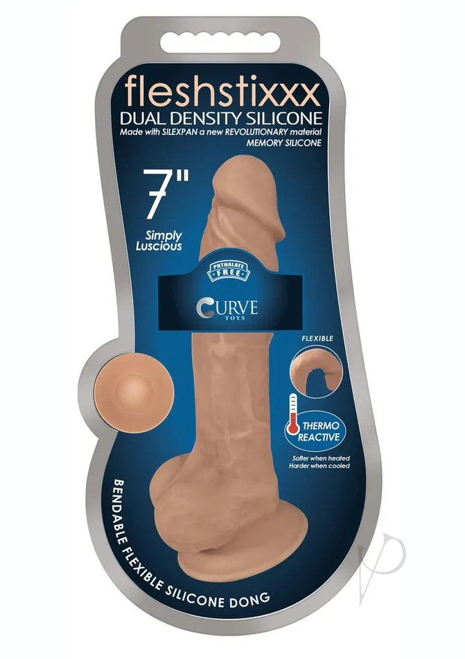 Fleshstixxx Dual Dense Wballs 7 Caram FleshStixxx Dildos