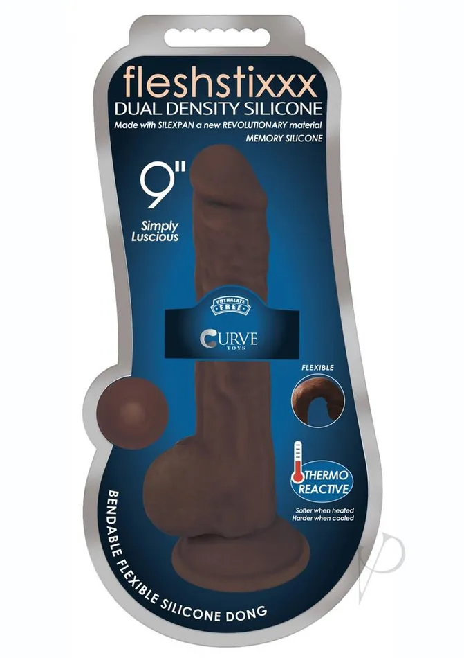 FleshStixxx Fleshstixxx Dual Dense Wballs 9 Choco Dildos