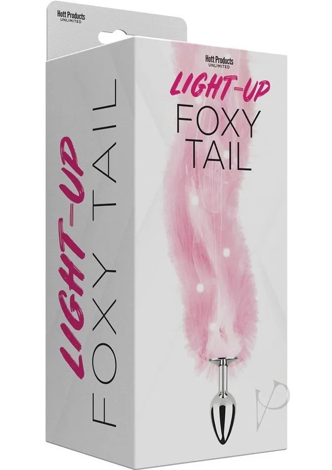 Hott Products Anal Foxy Tail Butt Plug Pink