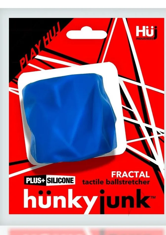 Hunkyjunk Fractal Tactile Ballstretcher Teal Ice Vibrators