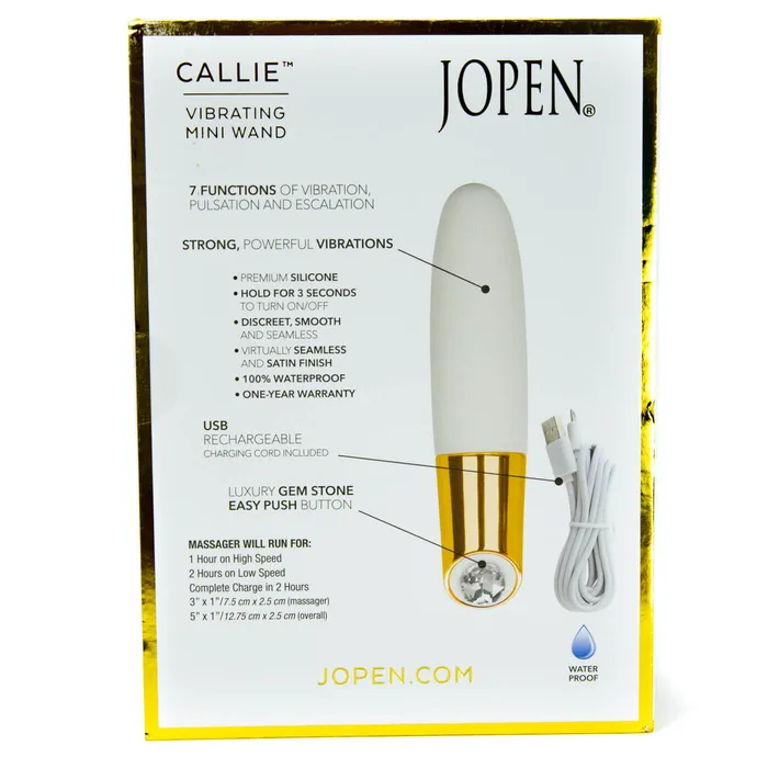 Jopen Female Sex Toys Jopen Callie Mini Wand 7 Function Waterproof USB Rechargeable Bullet Vibrator