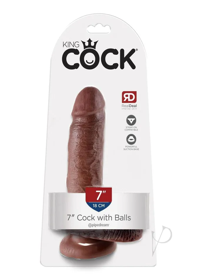 Kc 7 Cock Wballs Brown King Cock Dildos