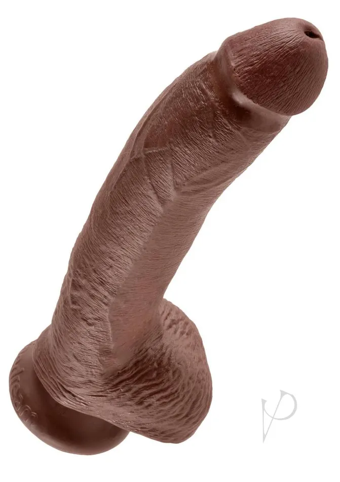King Cock Dildos Kc 9 Cock Wballs Brown