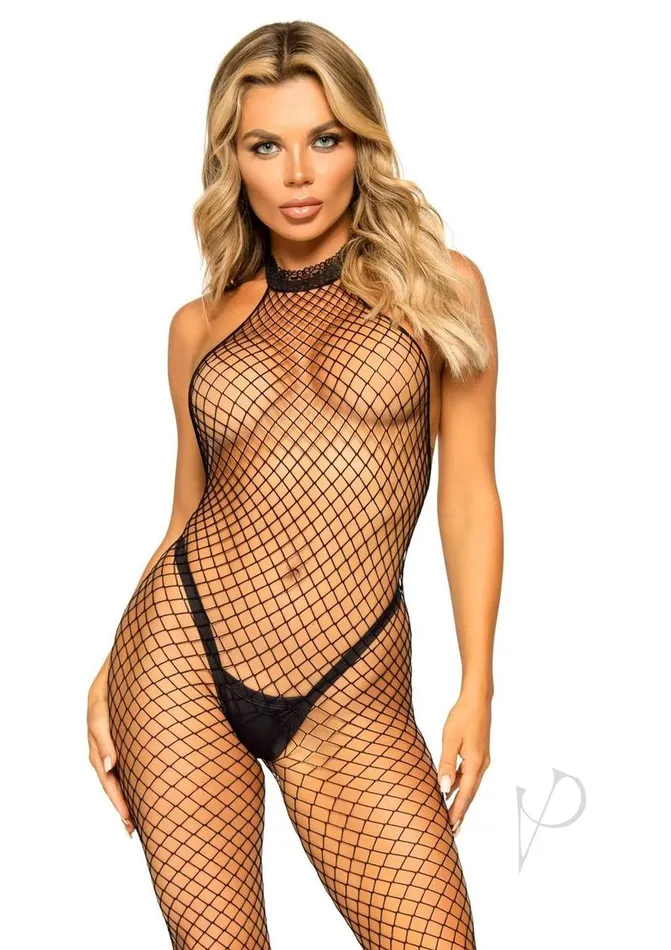 Leg Avenue Bodystockings Playsuits Industrial Backless Bodystocking Os Blk