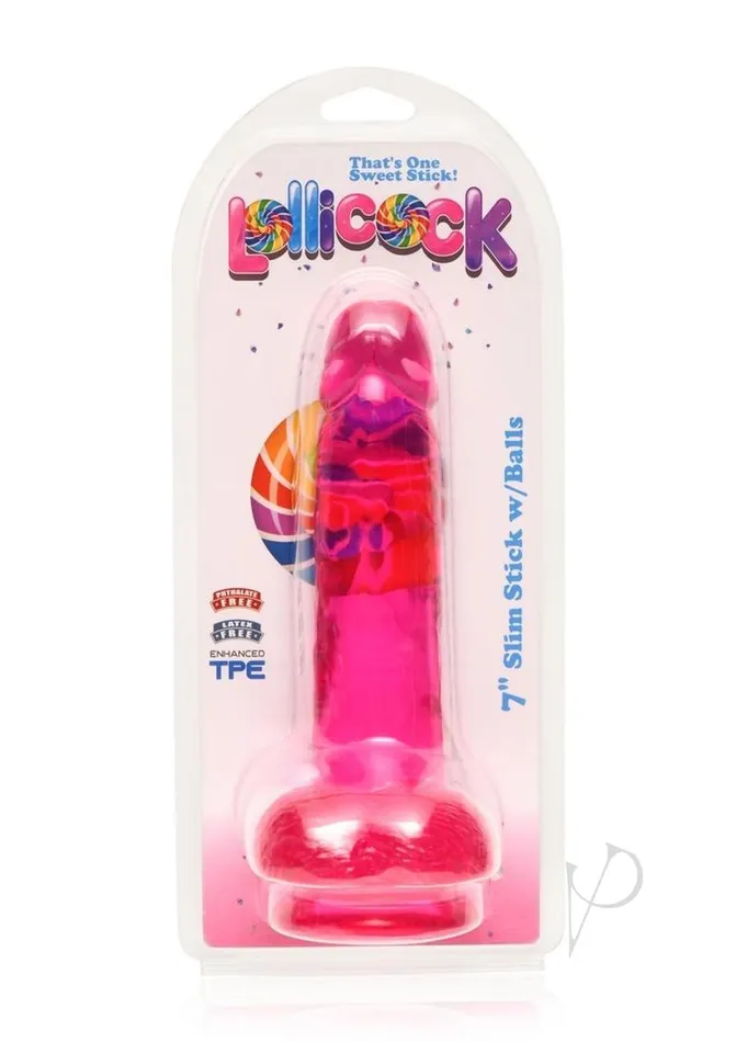 Lollicock Lollicock Slim Stick Wballs 7 Cherry Dildos