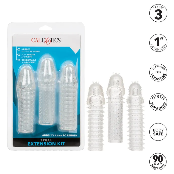 Male Sex Toys Castle Megastore 3 Piece Extension Kit Clear