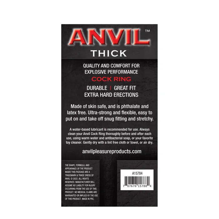 Male Sex Toys Castle Megastore Anvil Black Thick Cock Ring