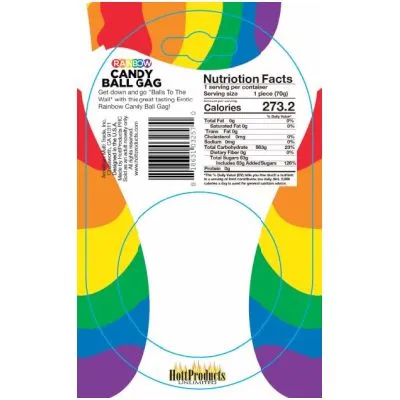 Male Sex Toys Castle Megastore Rainbow Candy Ball Gag